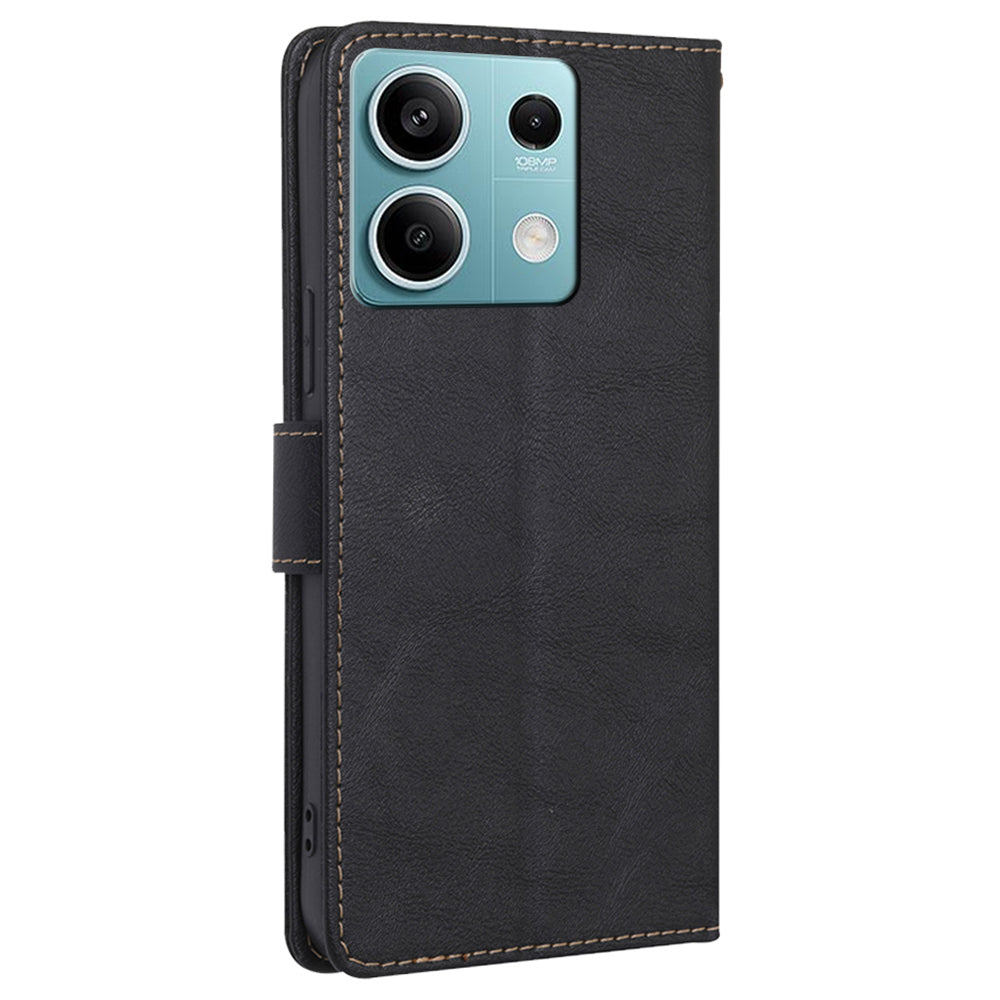 For Xiaomi Redmi Note 13 4G Magnetic Case RFID Blocking Wallet Cell Phone Protector