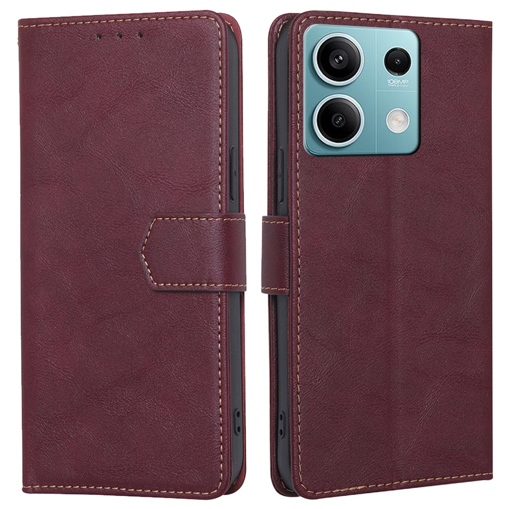 For Xiaomi Redmi Note 13 4G Magnetic Case RFID Blocking Wallet Cell Phone Protector