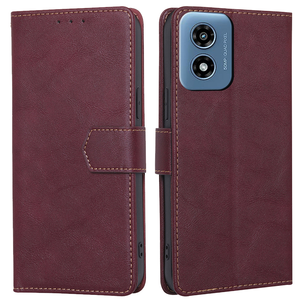 For Motorola Moto G Play (2024) 4G Case Magnetic Flip Leather RFID Blocking Phone Cover