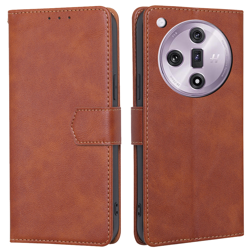 For Oppo Find X7 5G Case PU Leather Wallet Phone Cover with RFID Blocking Card Holder