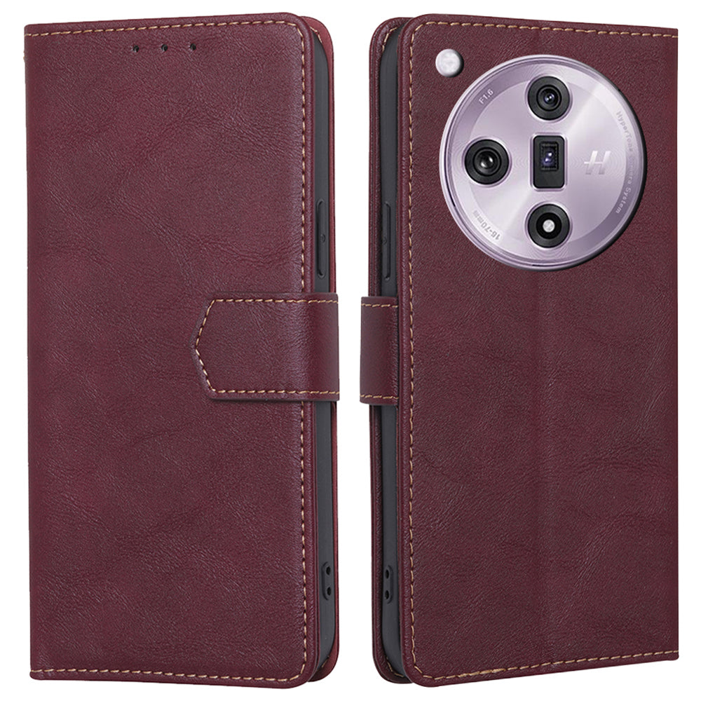 For Oppo Find X7 5G Case PU Leather Wallet Phone Cover with RFID Blocking Card Holder