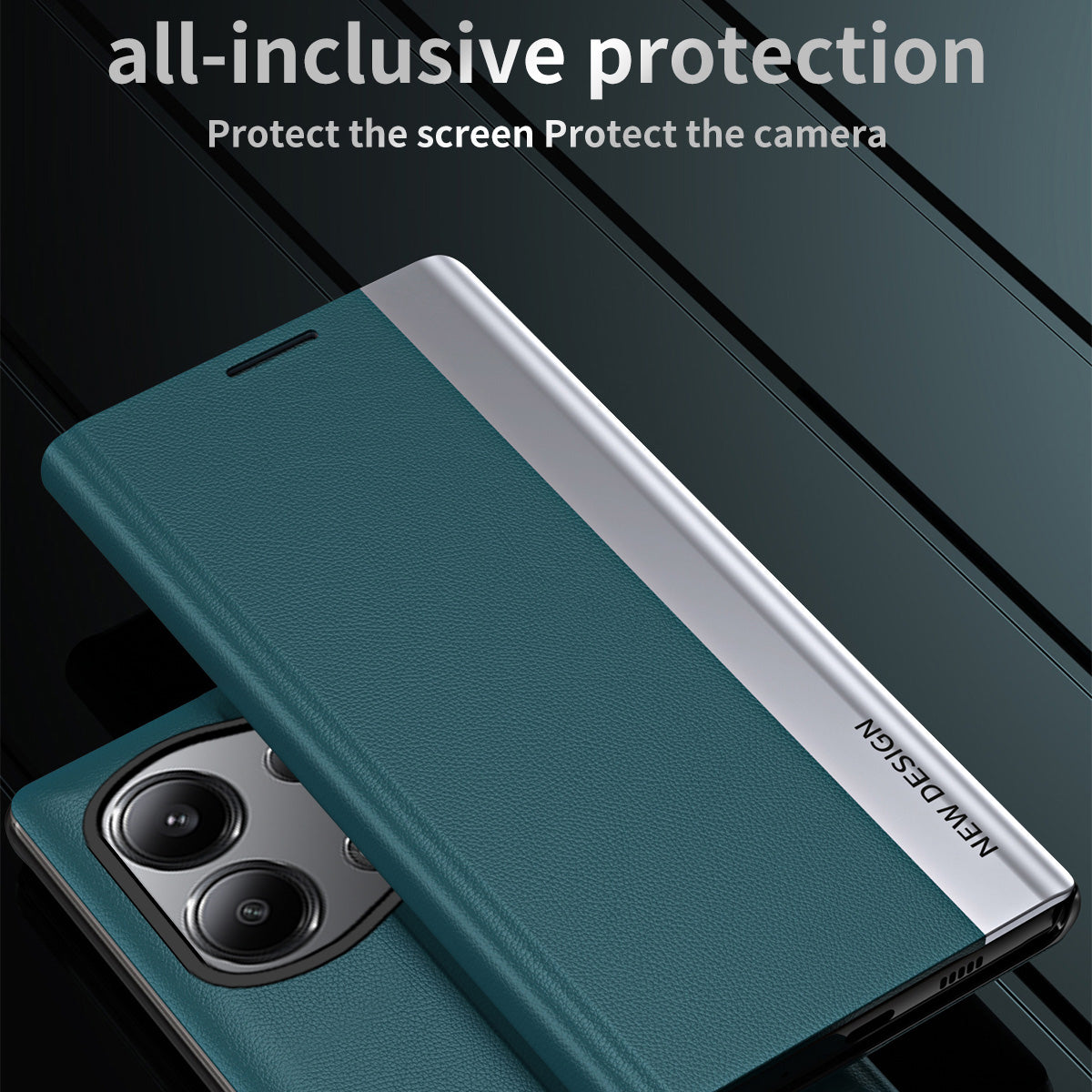 For Xiaomi Redmi Note 13 Pro 4G / Poco M6 Pro 4G Case Stand Scratchproof Leather Phone Cover