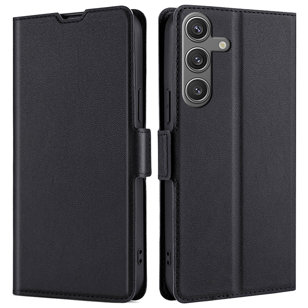 For Samsung Galaxy S24 Case PU Leather Stand Phone Cover with Card Slots
