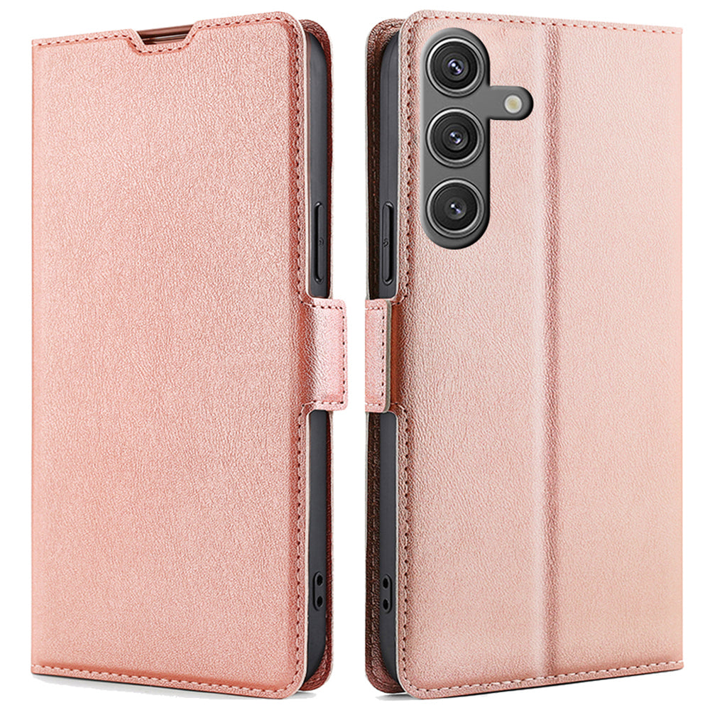 For Samsung Galaxy S24 Case PU Leather Stand Phone Cover with Card Slots