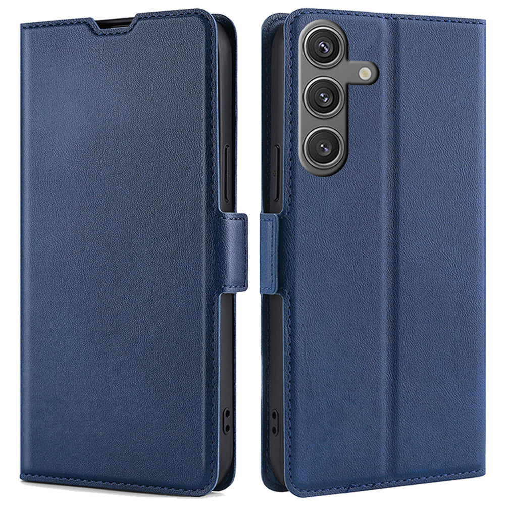 For Samsung Galaxy S24 Case PU Leather Stand Phone Cover with Card Slots