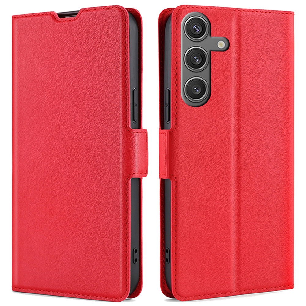 For Samsung Galaxy S24 Case PU Leather Stand Phone Cover with Card Slots