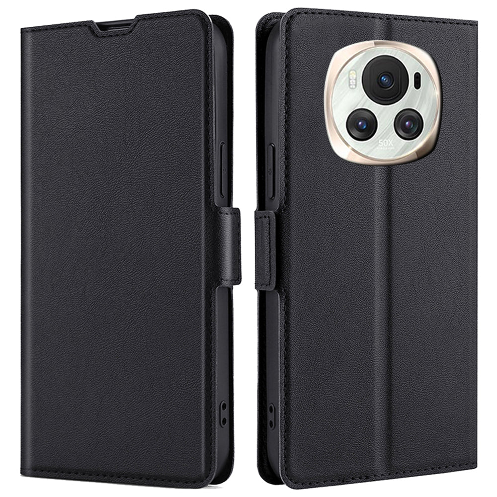 For Honor Magic6 5G Magnetic Case TPU+PU Leather Ultra Thin Phone Protective Cover