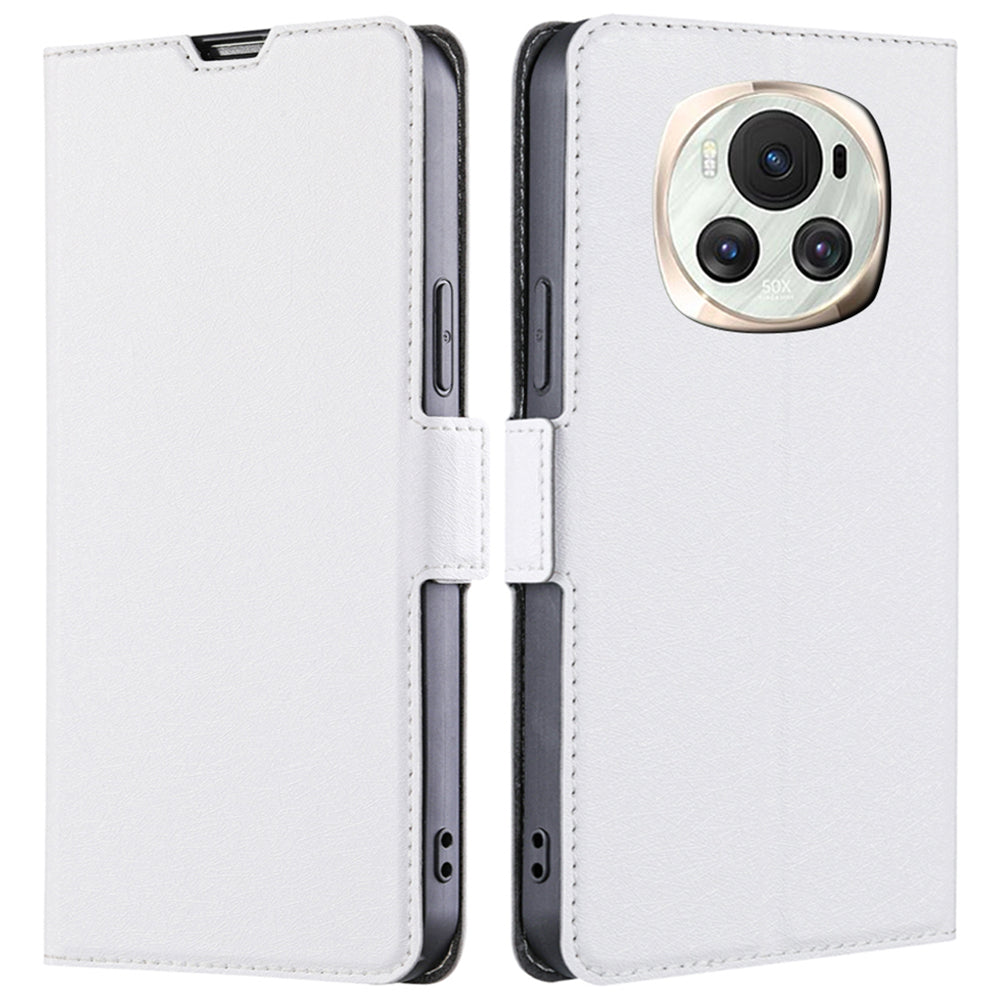 For Honor Magic6 5G Magnetic Case TPU+PU Leather Ultra Thin Phone Protective Cover