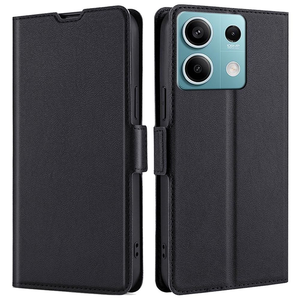 For Xiaomi Redmi Note 13 4G Protective Case PU Leather + TPU Shockproof Phone Cover