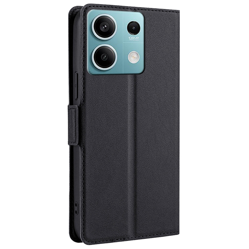 For Xiaomi Redmi Note 13 4G Protective Case PU Leather + TPU Shockproof Phone Cover