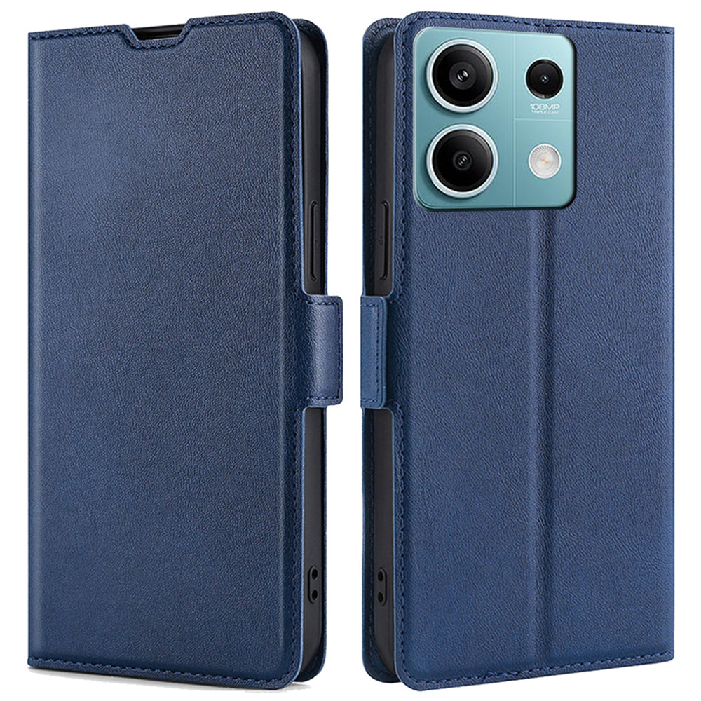For Xiaomi Redmi Note 13 4G Protective Case PU Leather + TPU Shockproof Phone Cover