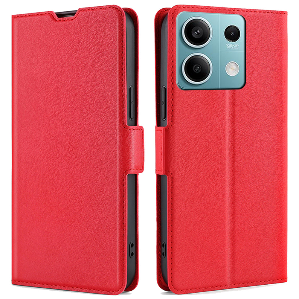 For Xiaomi Redmi Note 13 4G Protective Case PU Leather + TPU Shockproof Phone Cover