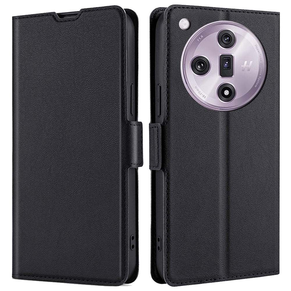 For Oppo Find X7 5G Case Slim Card Holder PU+TPU Phone Back Cover Full Protection