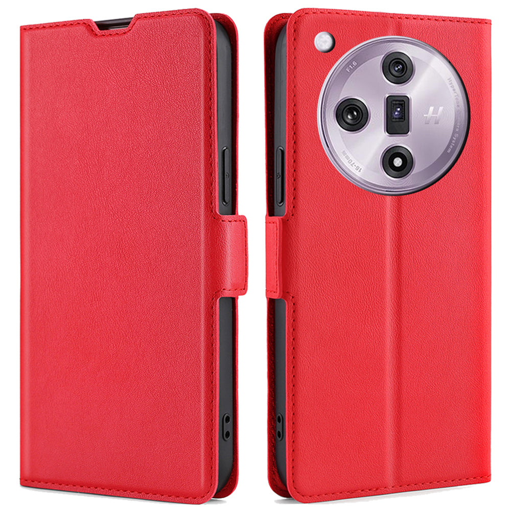 For Oppo Find X7 5G Case Slim Card Holder PU+TPU Phone Back Cover Full Protection