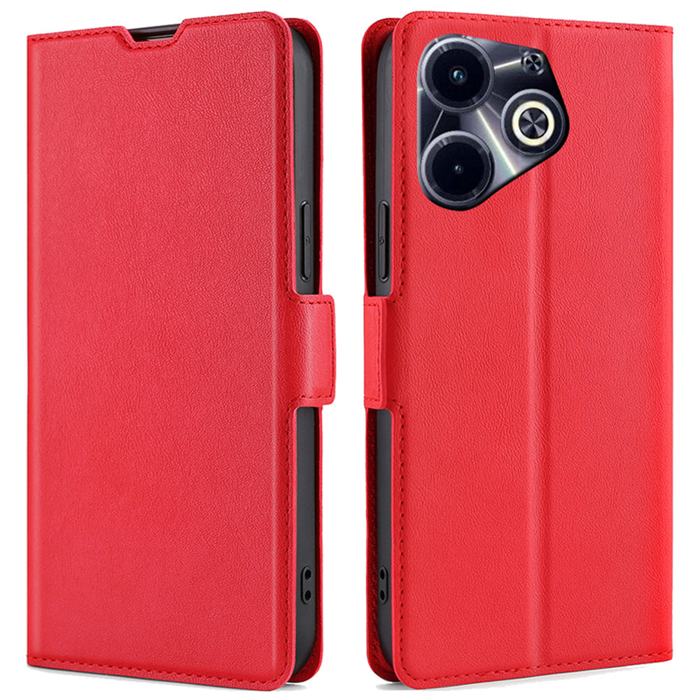 For Transsion Infinix Hot 40i Protective Case PU Leather + TPU Fully Wrapped Phone Cover