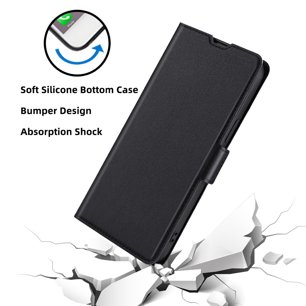 For Motorola Moto G Play (2024) 4G Full Protection Protective Case PU Leather + TPU Phone Cover