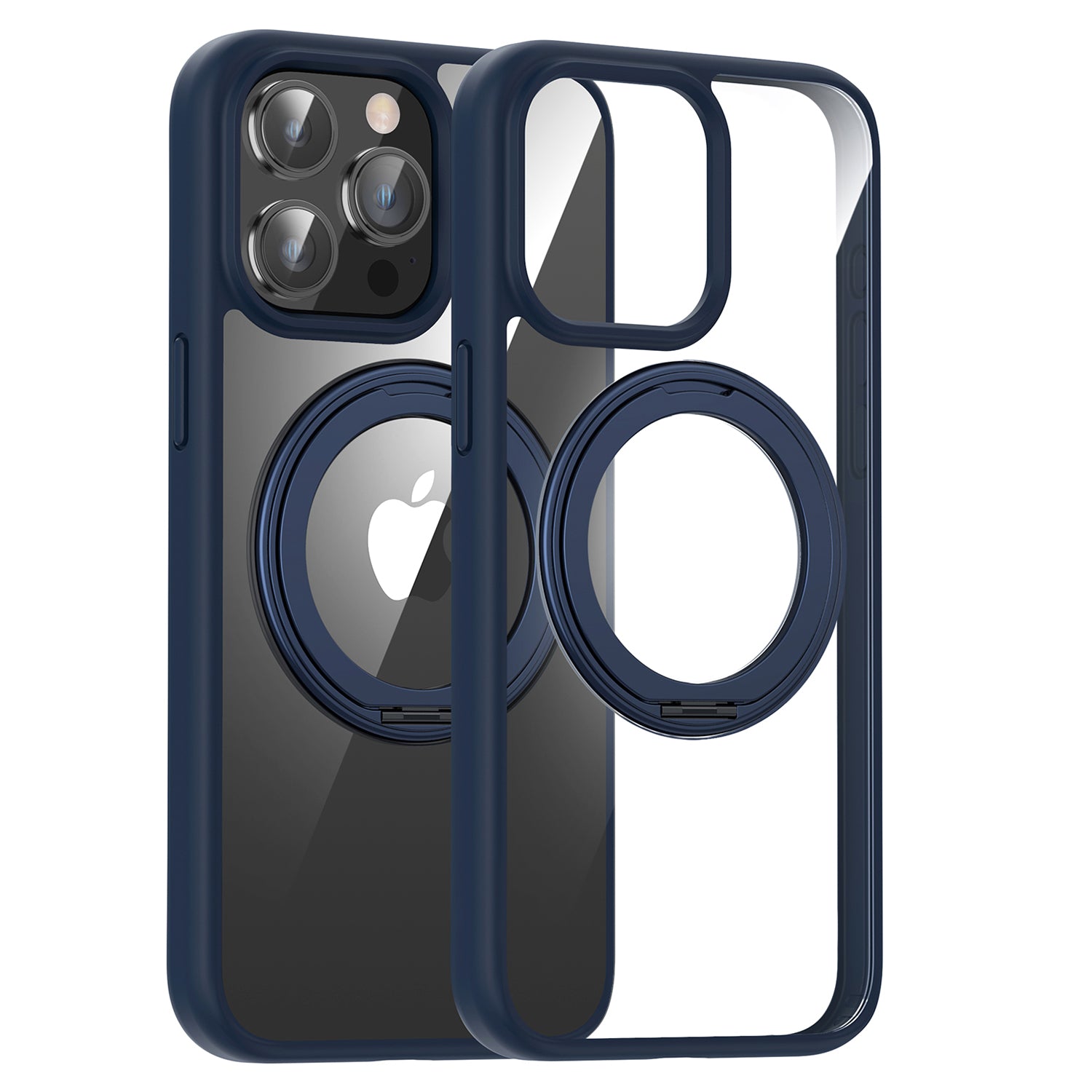 For iPhone 14 Pro Max Case PC+TPU Rotatable Kickstand Phone Cover Compatible with MagSafe