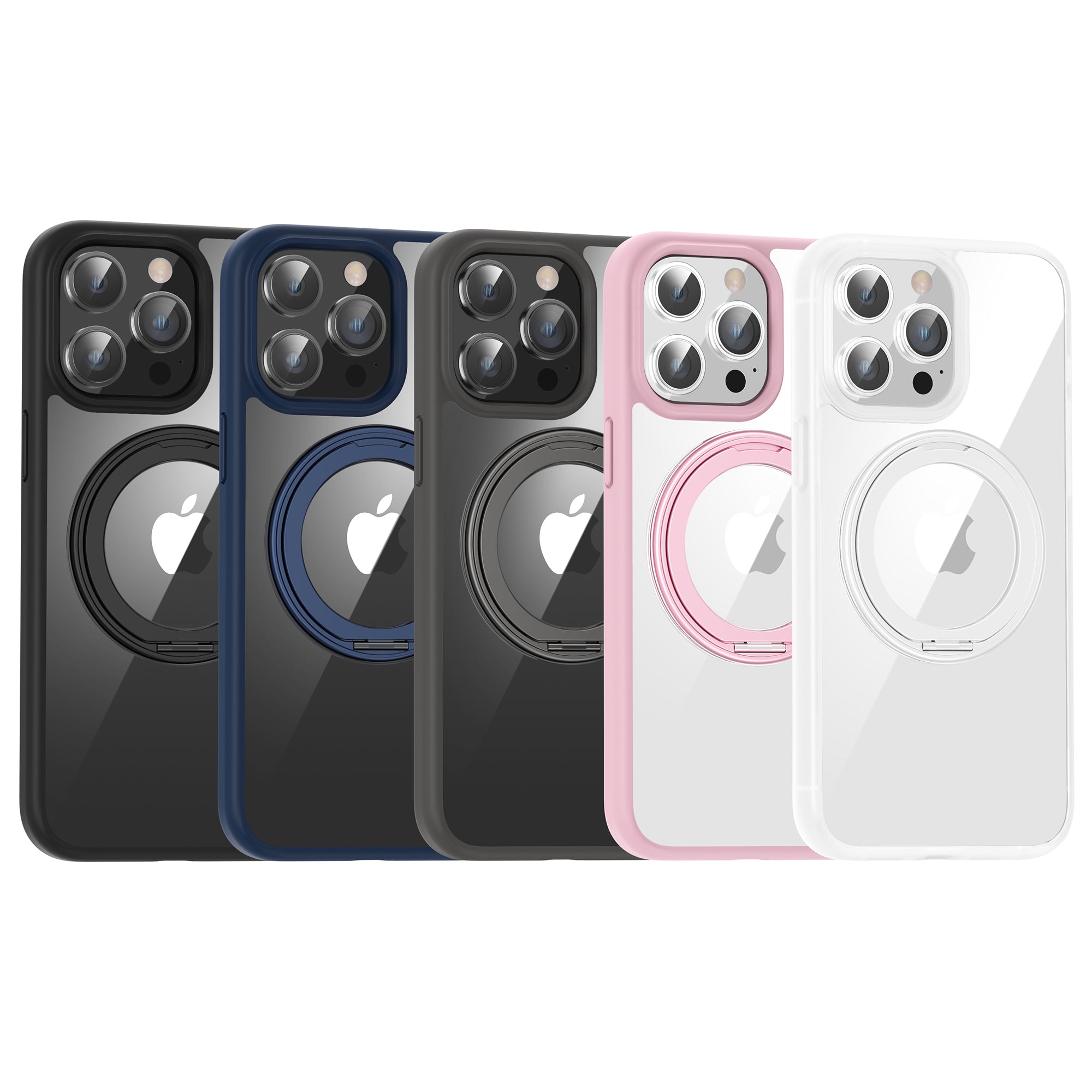 For iPhone 14 Pro Max Case PC+TPU Rotatable Kickstand Phone Cover Compatible with MagSafe