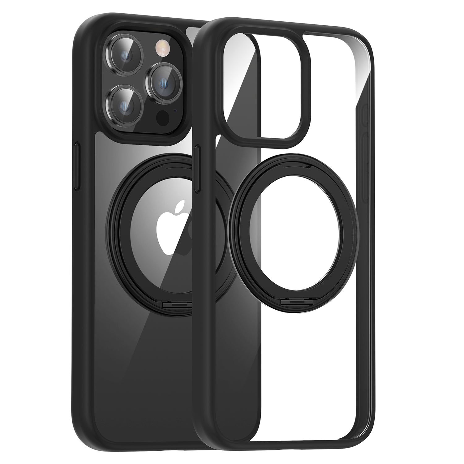 For iPhone 14 Pro Max Case PC+TPU Rotatable Kickstand Phone Cover Compatible with MagSafe