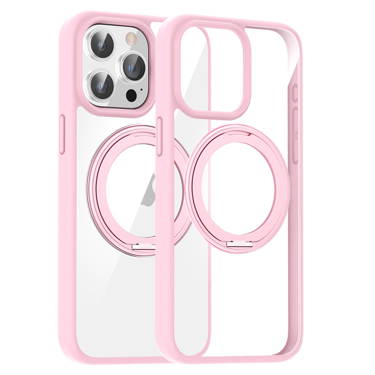 For iPhone 14 Pro Max Case PC+TPU Rotatable Kickstand Phone Cover Compatible with MagSafe