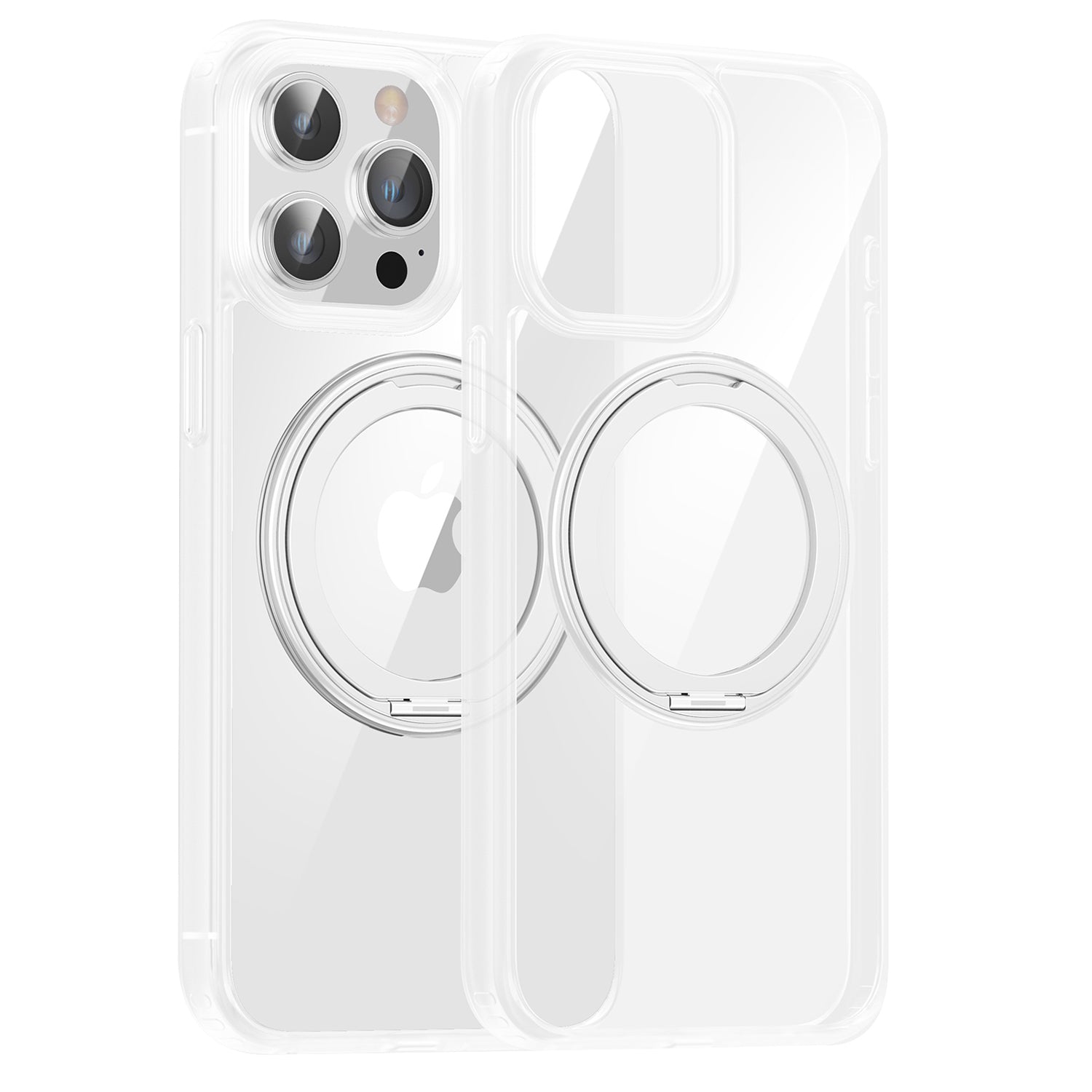 For iPhone 14 Pro Max Case PC+TPU Rotatable Kickstand Phone Cover Compatible with MagSafe