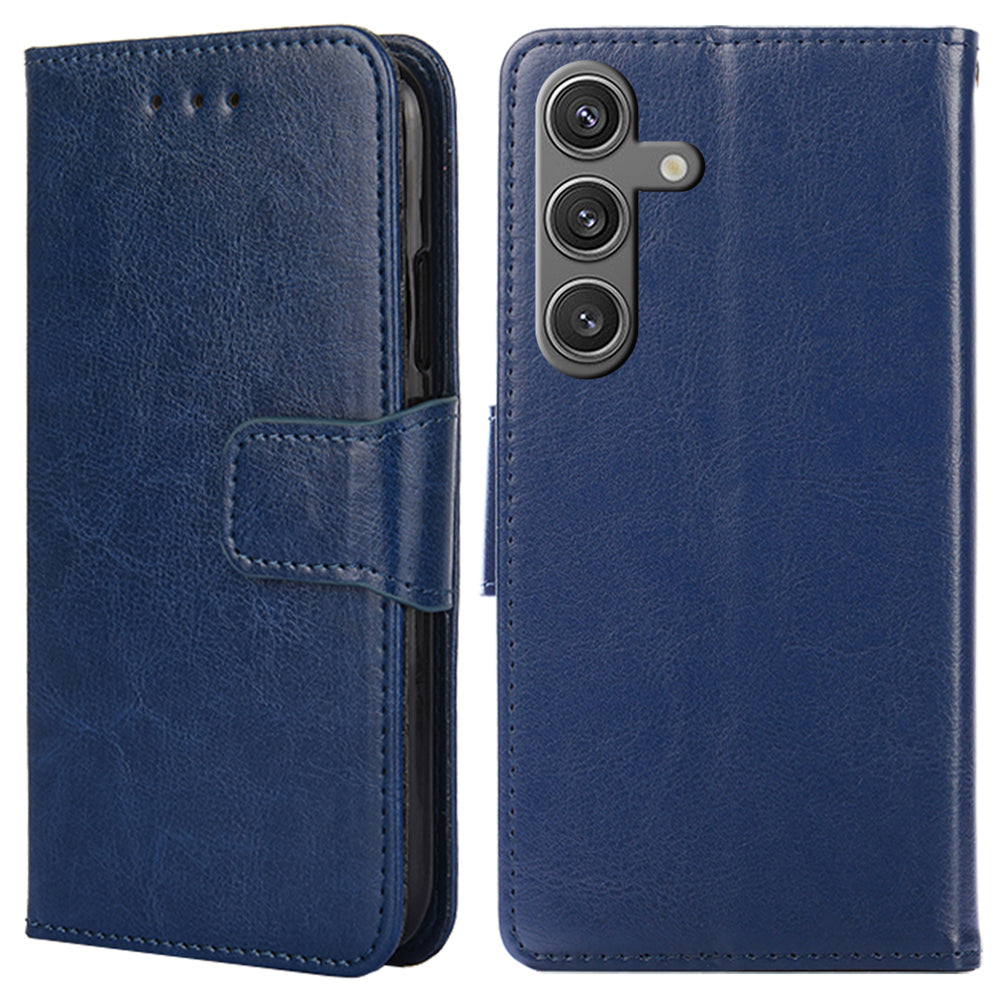For Samsung Galaxy S24 Case PU Leather Shockproof Phone Cover with Wallet