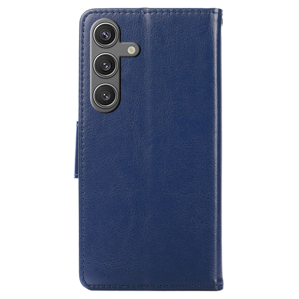 For Samsung Galaxy S24 Case PU Leather Shockproof Phone Cover with Wallet