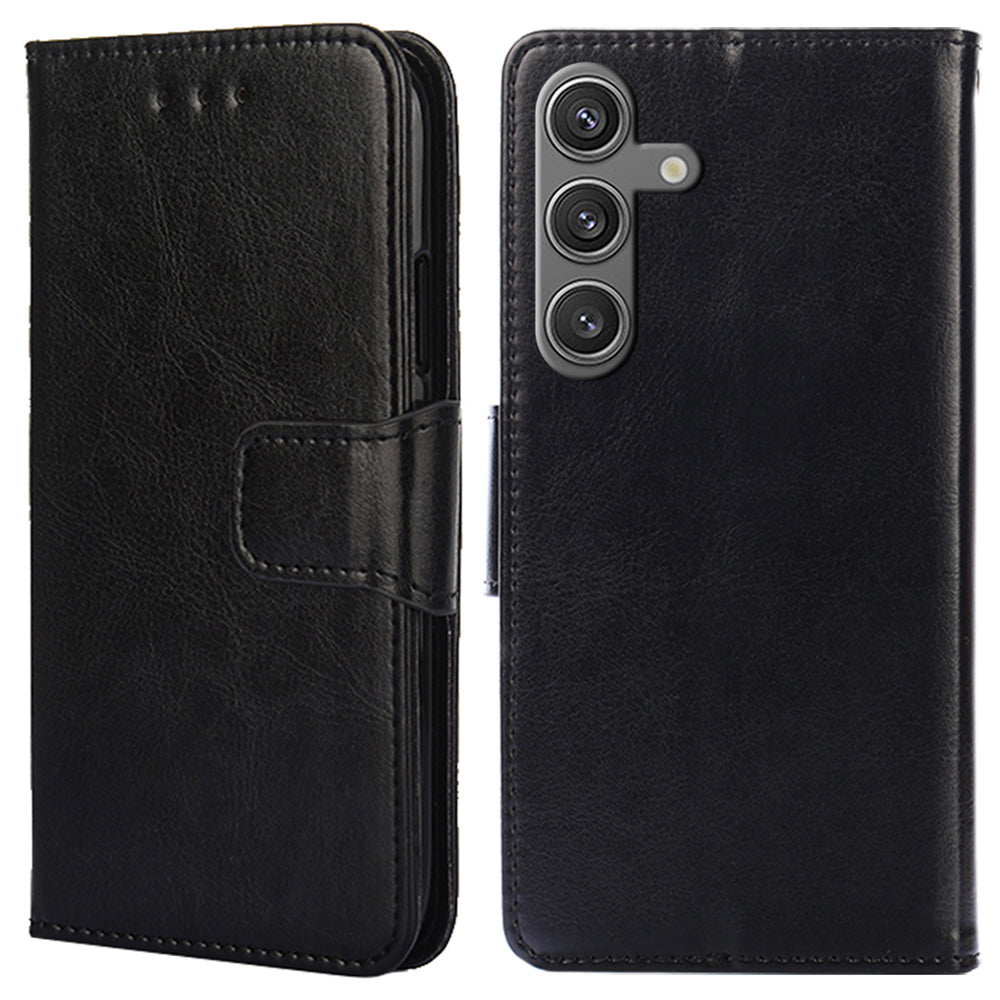 For Samsung Galaxy S24 Case PU Leather Shockproof Phone Cover with Wallet