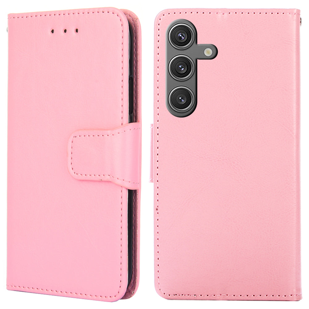 For Samsung Galaxy S24 Case PU Leather Shockproof Phone Cover with Wallet