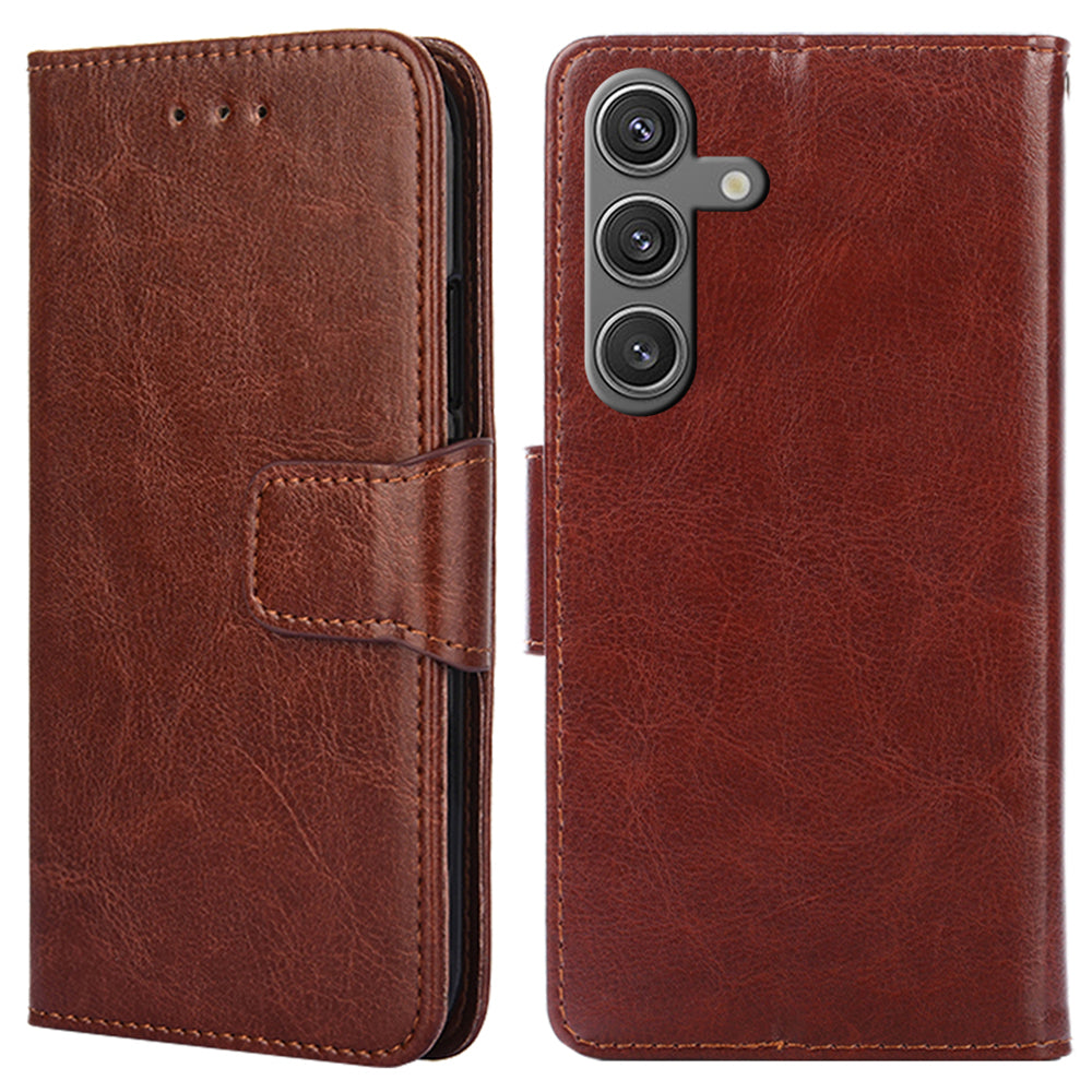 For Samsung Galaxy S24 Case PU Leather Shockproof Phone Cover with Wallet