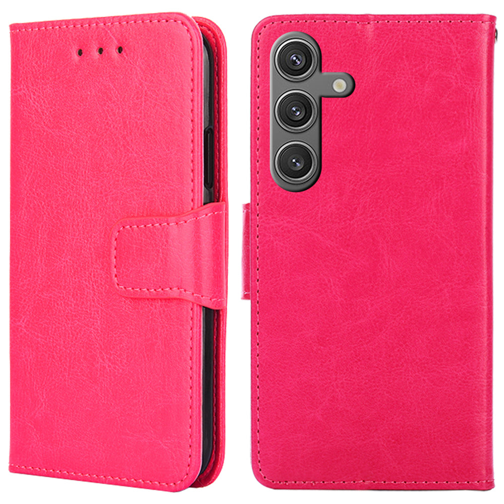 For Samsung Galaxy S24 Case PU Leather Shockproof Phone Cover with Wallet