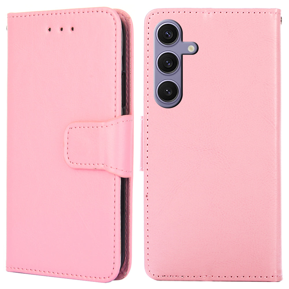 Phone Case Wallet for Samsung Galaxy S24+ TPU+PU Leather Shockproof Cell Phone Stand Cover