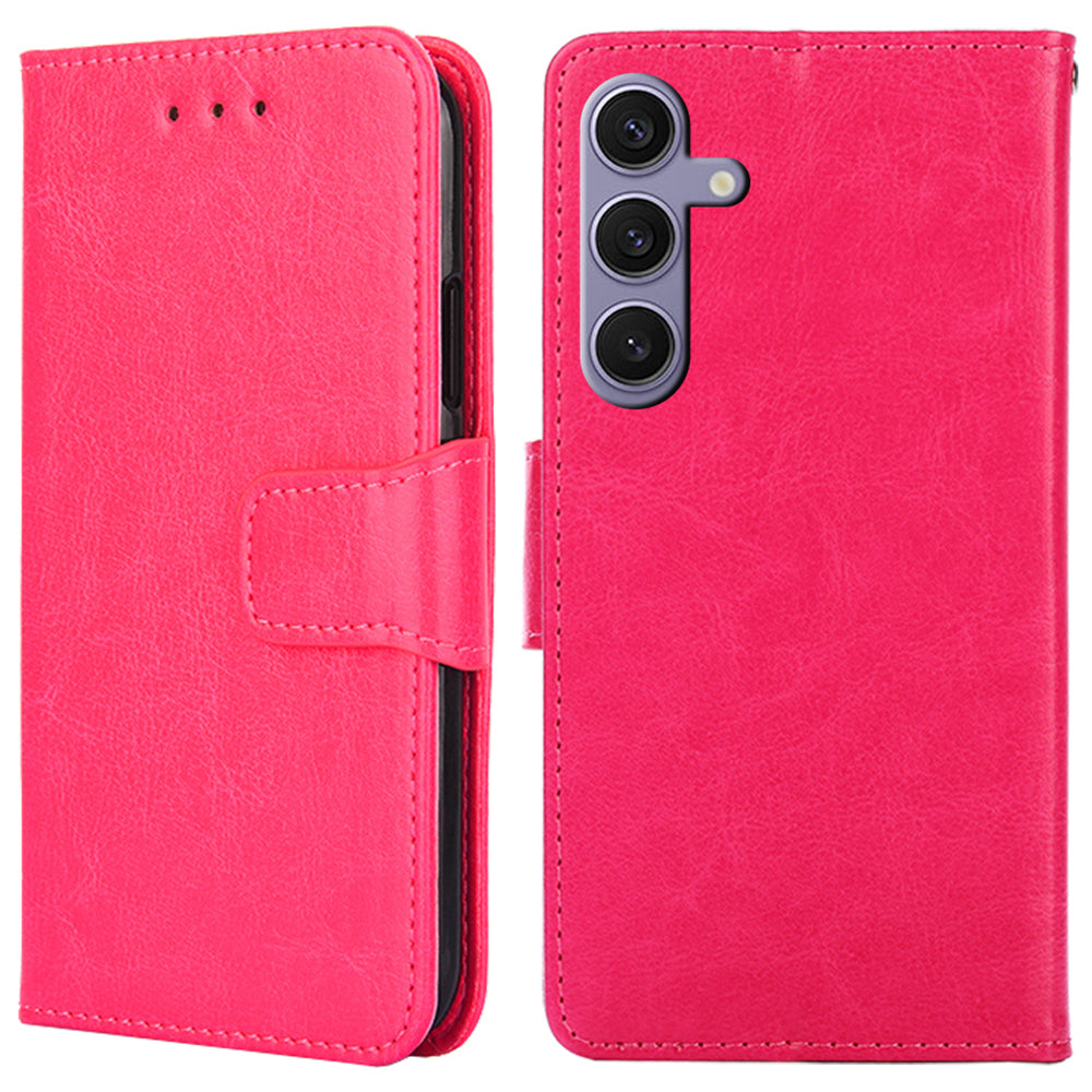 Phone Case Wallet for Samsung Galaxy S24+ TPU+PU Leather Shockproof Cell Phone Stand Cover