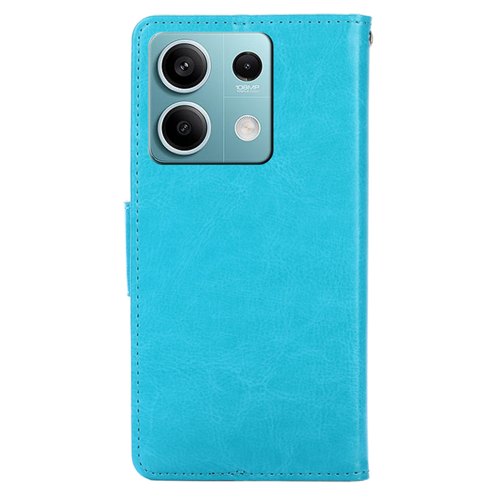 For Xiaomi Redmi Note 13 4G Case Wallet PU Leather TPU Shockproof Shell Phone Cover