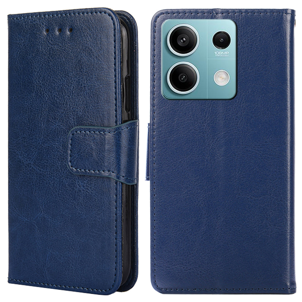 For Xiaomi Redmi Note 13 4G Case Wallet PU Leather TPU Shockproof Shell Phone Cover