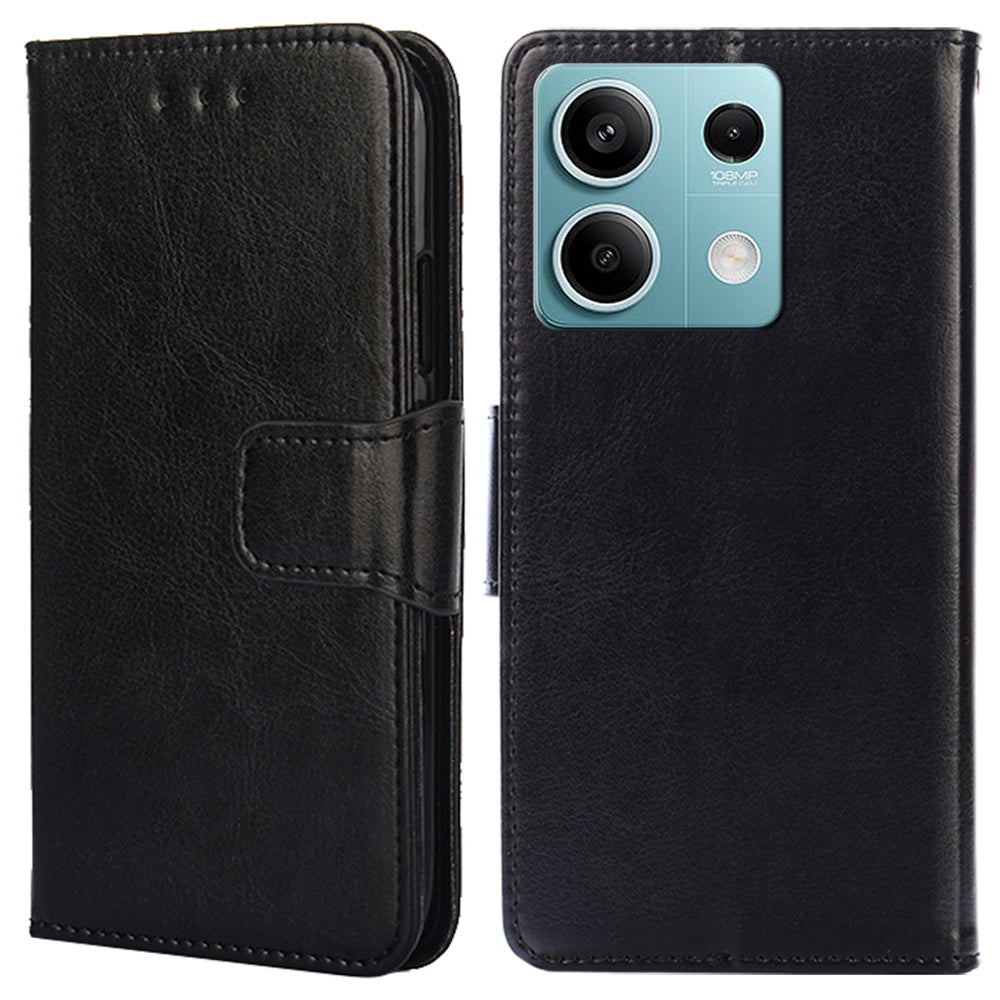 For Xiaomi Redmi Note 13 4G Case Wallet PU Leather TPU Shockproof Shell Phone Cover
