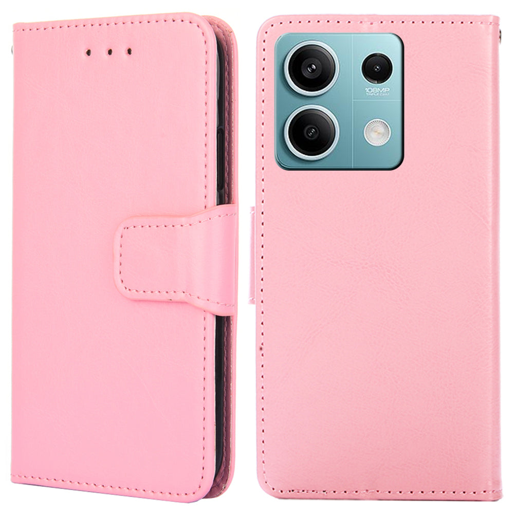 For Xiaomi Redmi Note 13 4G Case Wallet PU Leather TPU Shockproof Shell Phone Cover