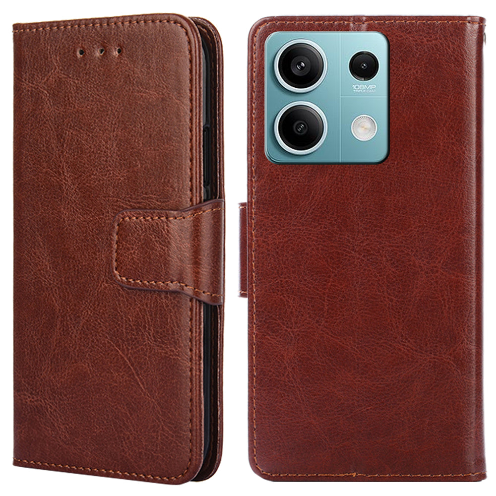 For Xiaomi Redmi Note 13 4G Case Wallet PU Leather TPU Shockproof Shell Phone Cover
