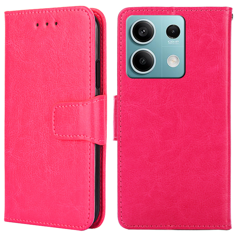For Xiaomi Redmi Note 13 4G Case Wallet PU Leather TPU Shockproof Shell Phone Cover