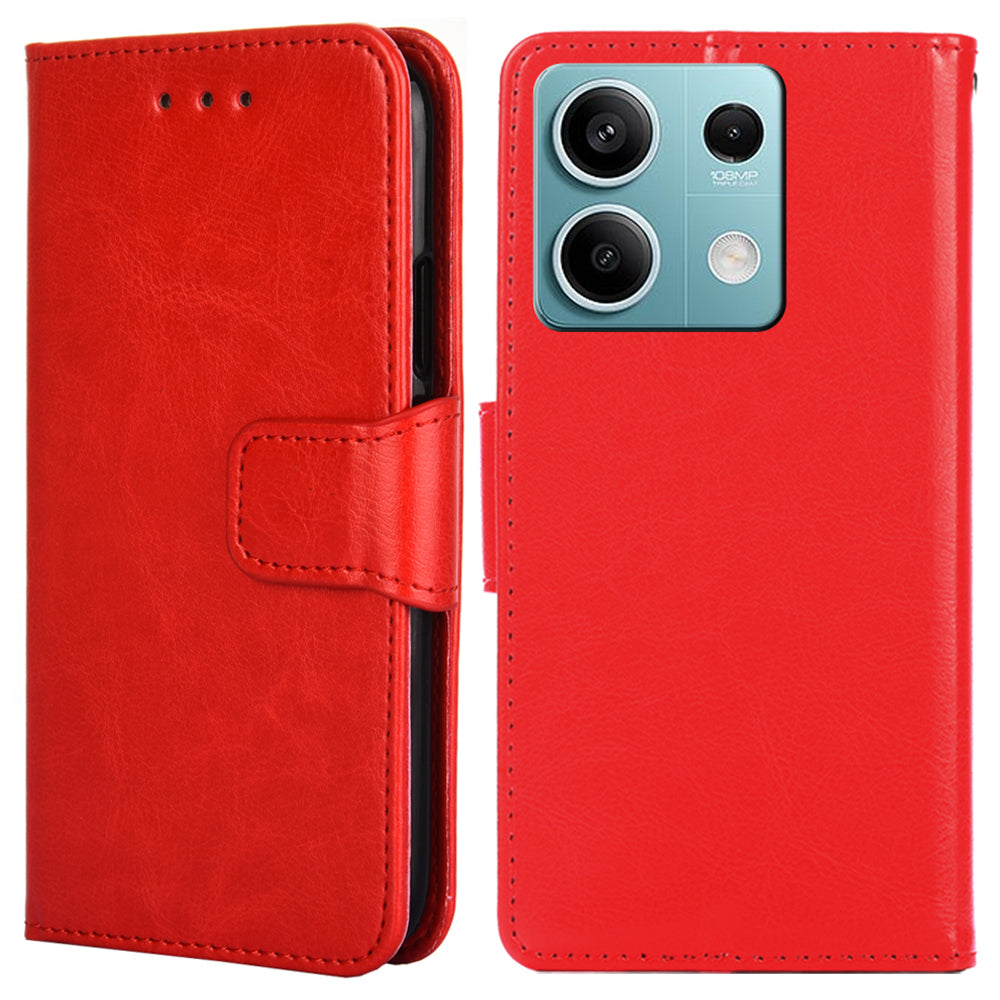 For Xiaomi Redmi Note 13 4G Case Wallet PU Leather TPU Shockproof Shell Phone Cover