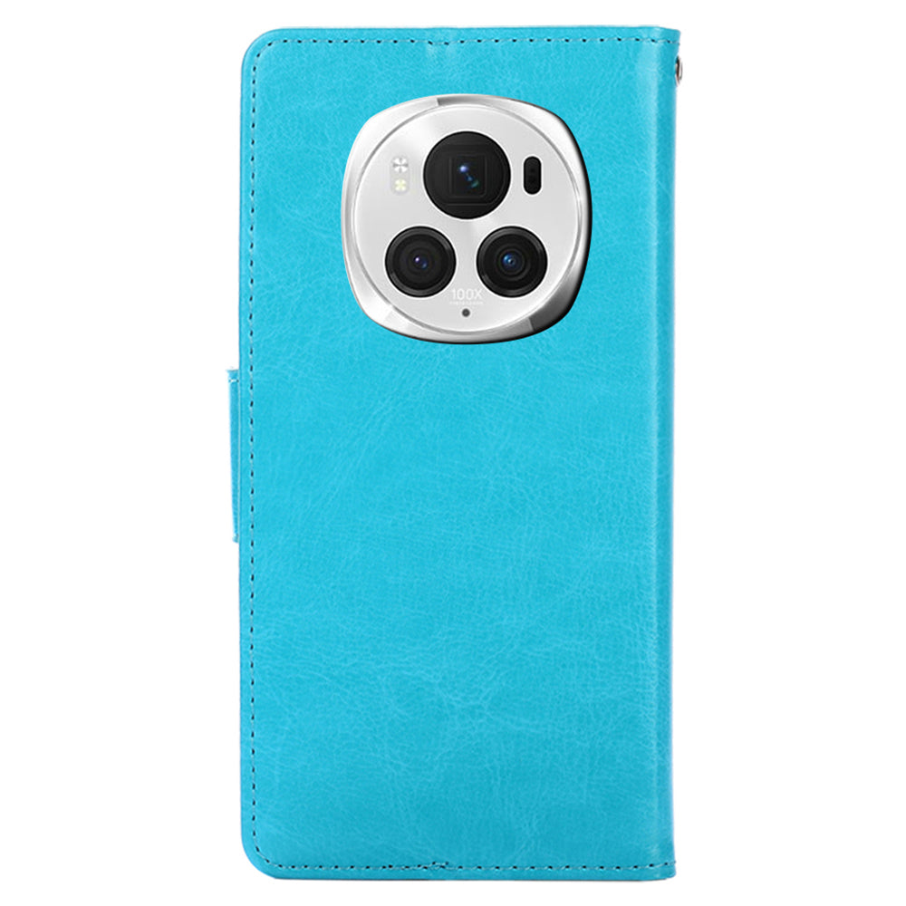 For Honor Magic6 Pro 5G Case Shockproof Leather Phone Cover with Card Slots Wallet