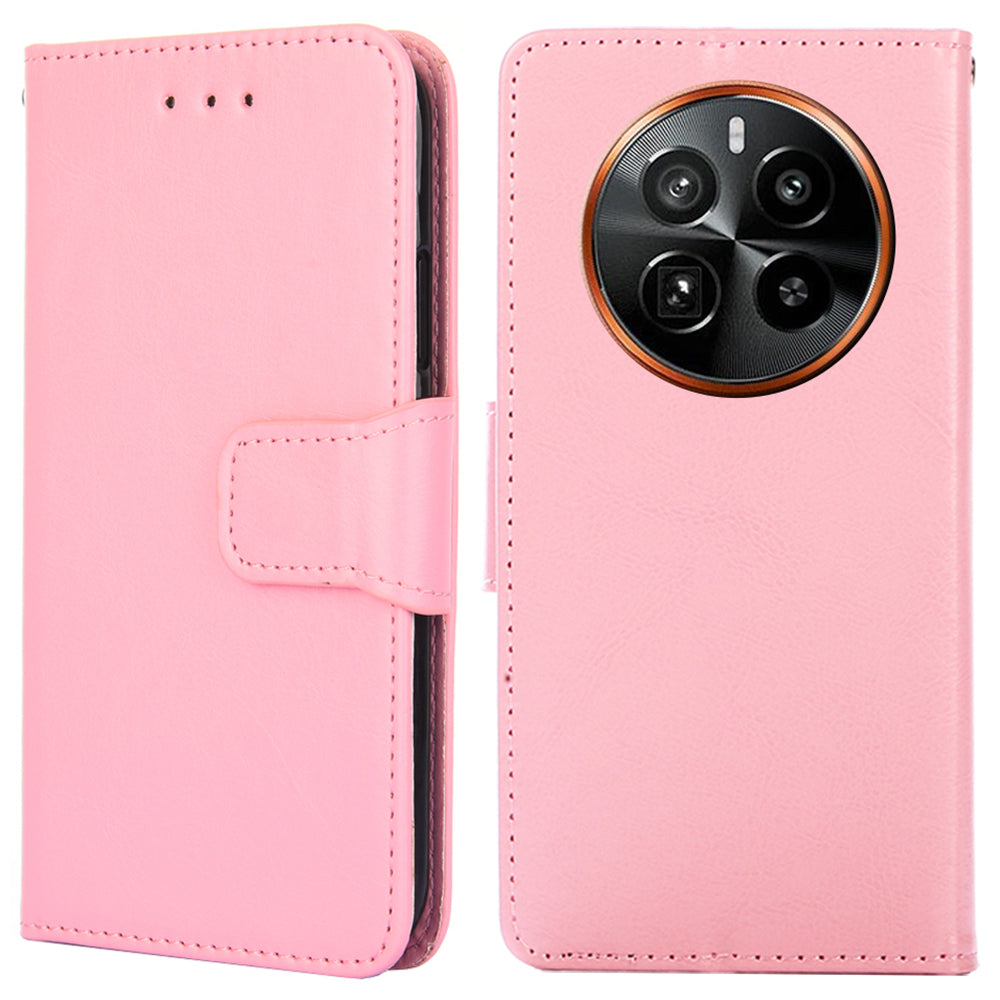 For Realme GT5 Pro 5G Case PU Leather Magnetic Buckle Flip Phone Cover