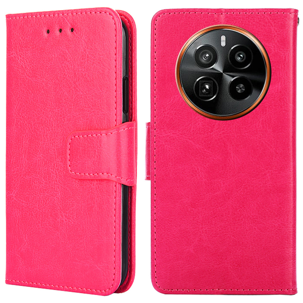 For Realme GT5 Pro 5G Case PU Leather Magnetic Buckle Flip Phone Cover