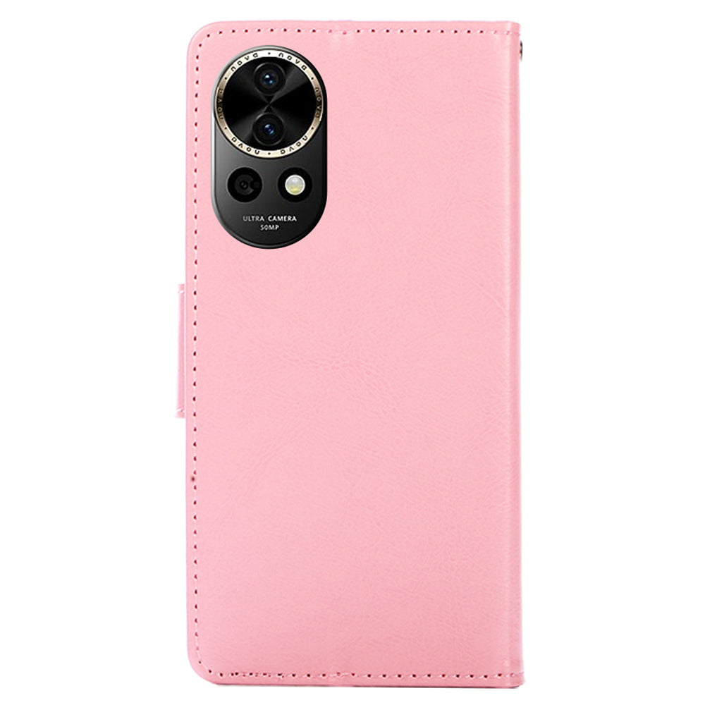 For Huawei nova 12 5G Wallet Case Magnetic Clasp PU Leather Stand Phone Cover
