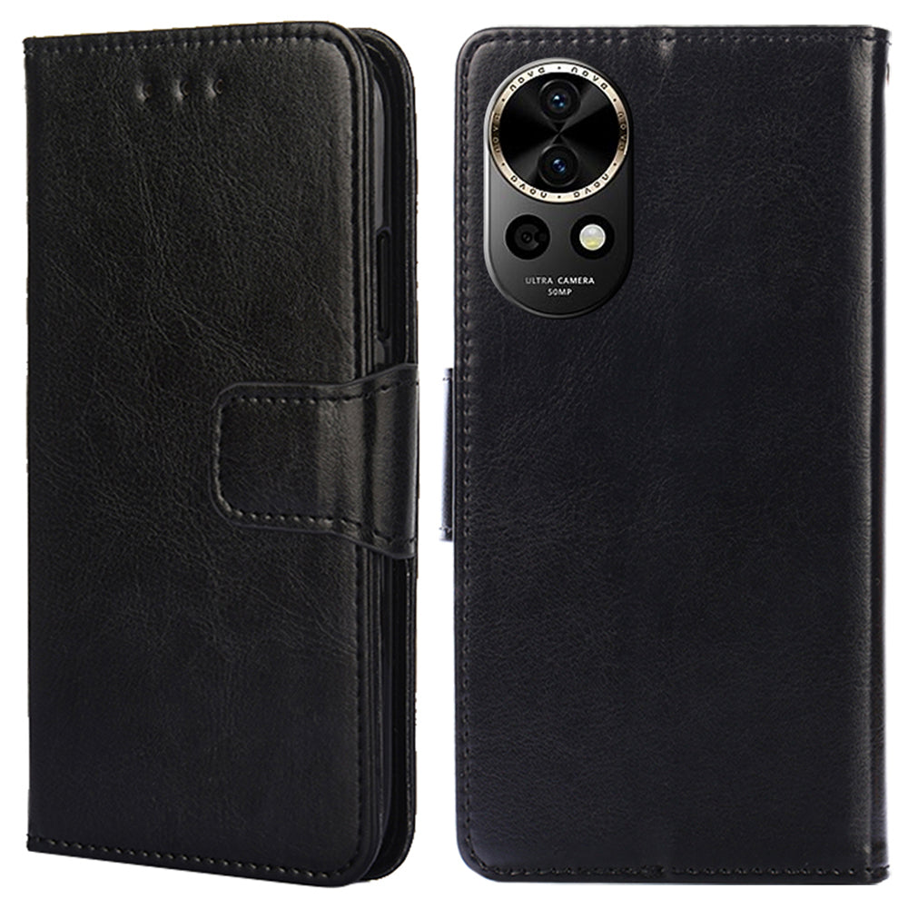 For Huawei nova 12 5G Wallet Case Magnetic Clasp PU Leather Stand Phone Cover