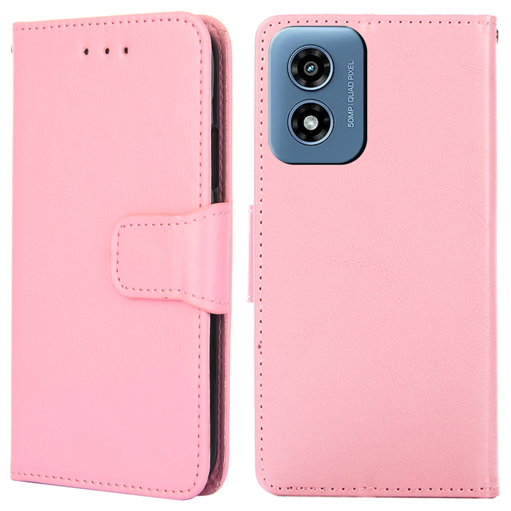 For Motorola Moto G Play (2024) 4G Leather Case Wallet Stand Protective Phone Cover
