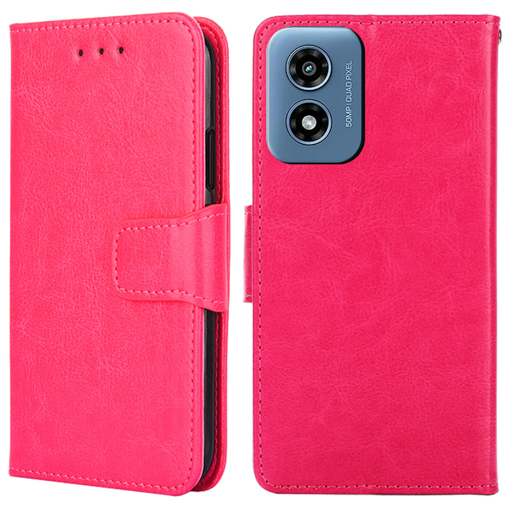 For Motorola Moto G Play (2024) 4G Leather Case Wallet Stand Protective Phone Cover