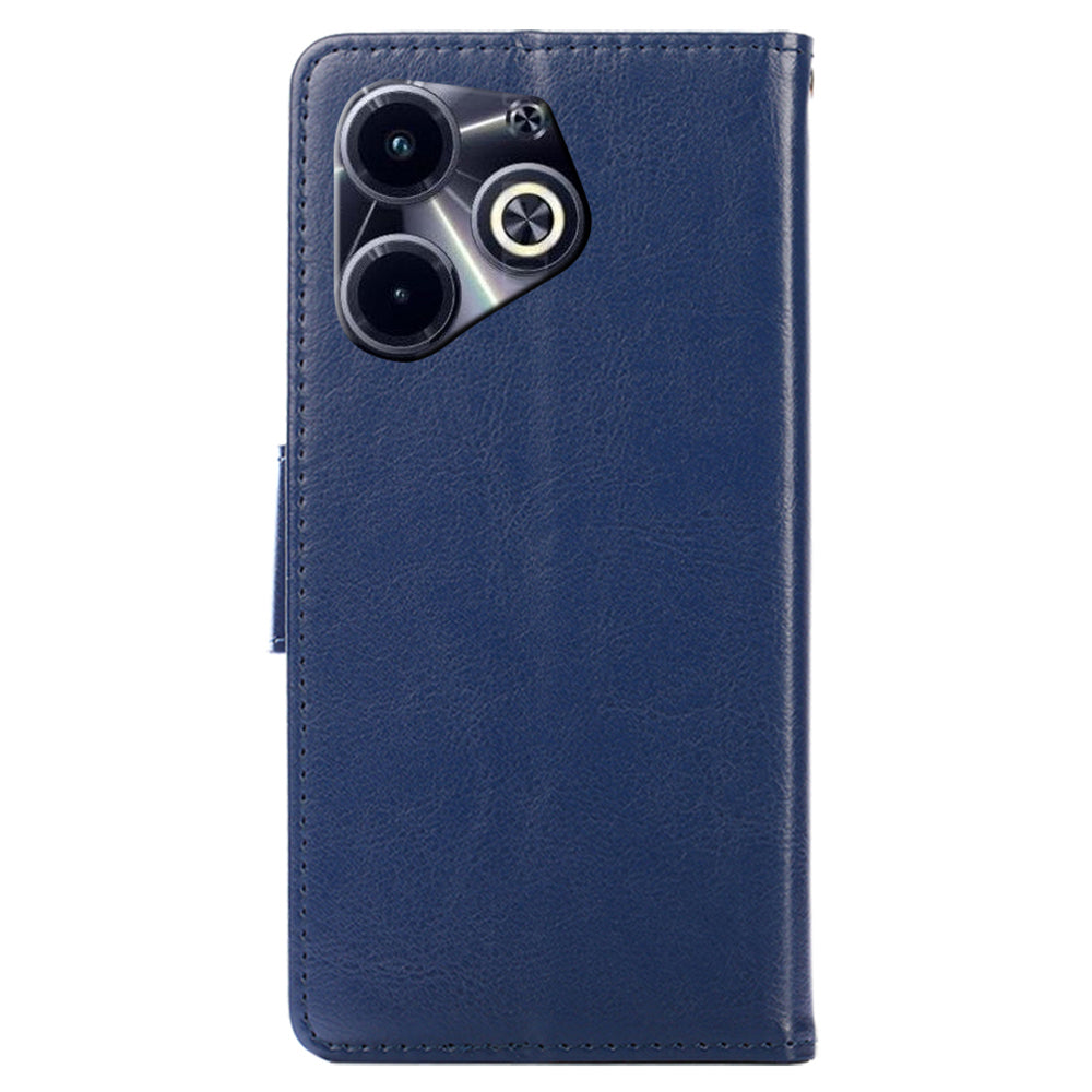 For Transsion Infinix Hot 40i Wallet Phone Case Leather Folio Flip Cover