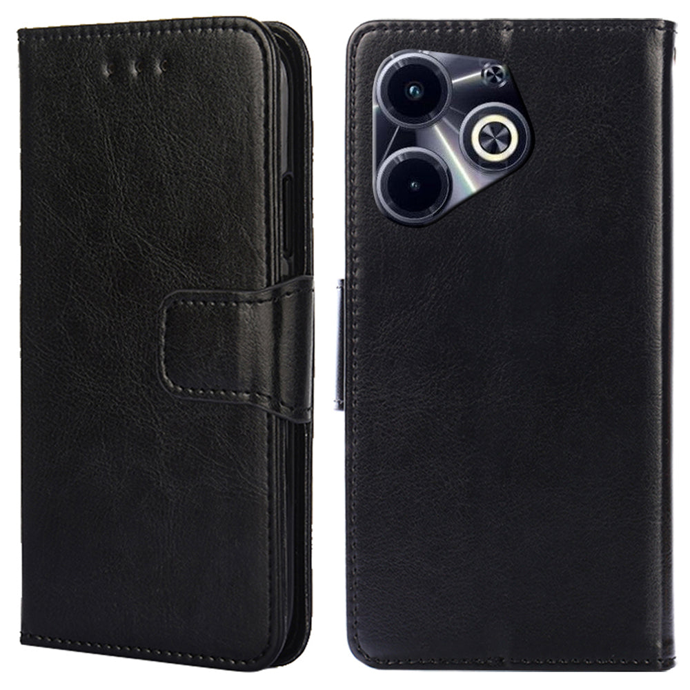 For Transsion Infinix Hot 40i Wallet Phone Case Leather Folio Flip Cover