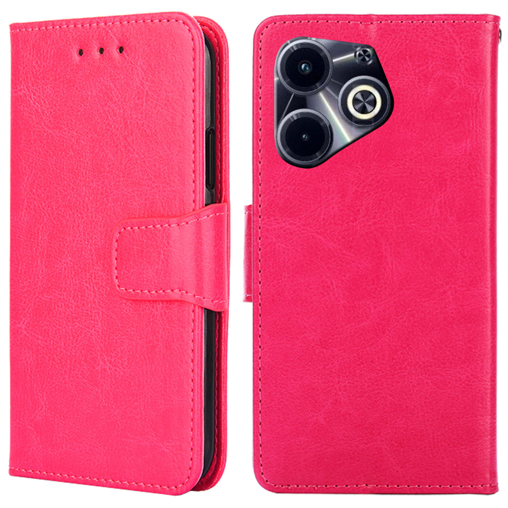 For Transsion Infinix Hot 40i Wallet Phone Case Leather Folio Flip Cover